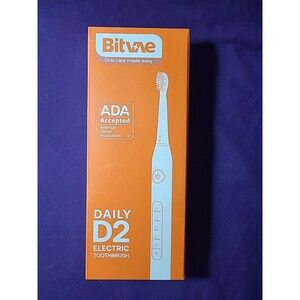 Bitvae Daily D2 Electric Toothbrush, 8 Brushes, USB Cable, Holder